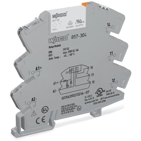 WAGO GmbH& Co. KG Relaisbaustein steckbar 24VDC/5A 10mA 1W 857-304