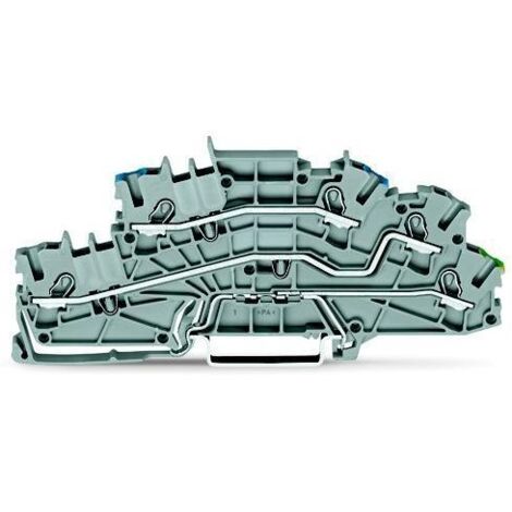 WAGO Installationsetagenklemme 2003-6646 TOPJOB S grau N/L/PE