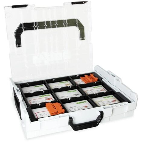 Wago – Kit de 675 bornes de connexion – Sections 0,2 à 4 mm² – 8 références – Malette L-BOXX 102 – Adaptateurs série 221 et 2273
