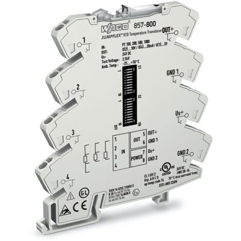 WAGO  Konfigurierbarer Temperaturmessumformer für Pt-Sensoren und Widerstände 857-800