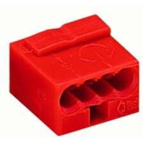 Wago Micro Steckklemme Anzahl Leiter  4, 0,6 - 0,8 mm², 10 Stück Lüsterklemmen & Aderendhülsen