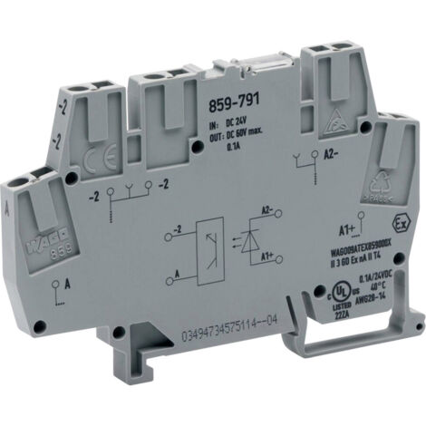 WAGO Optokopplerrelais 859-791 0.1 A Schaltspannung (max.): 60 V/DC  1 St.