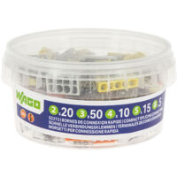 WAGO - Pot de 100 bornes de connexion automatique S2273 2,3,4,5 et 8 entrées