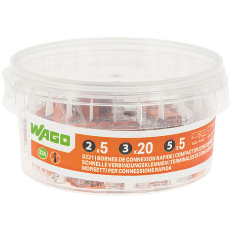 WAGO - Pot de 30 bornes de connexion automatique S221 2.3 et 5 entrées