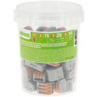 WAGO - Pot de 50 bornes de connexion automatique S222 2,3 et 5 entrées