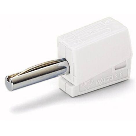 WAGO Spina a banana Spina dritta Ø perno: 4 mm Bianco 1 pz.