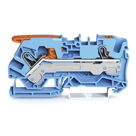 WAGO TOPJOB®S BORNE DE PASSAGE À LEVIER 2 FILS 6MM² BLEU- 2106-5204
