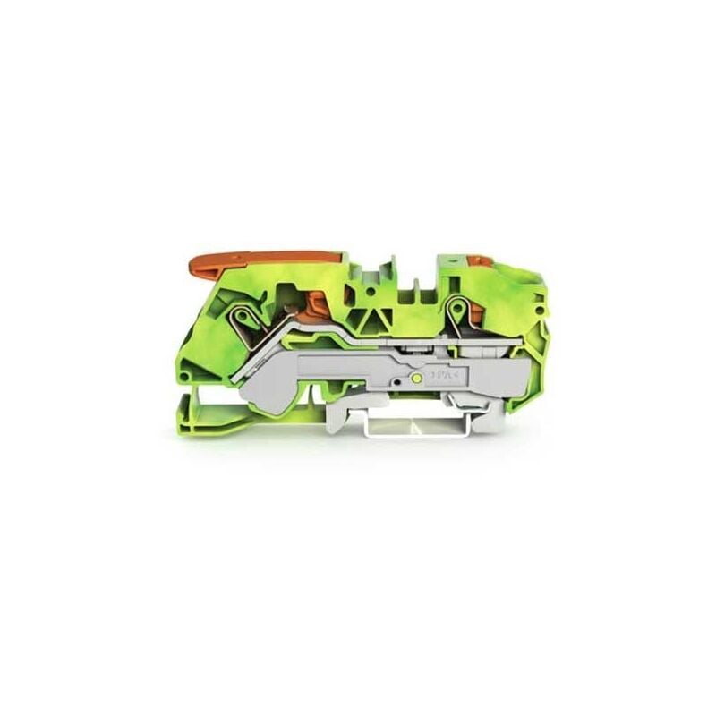 Wago - topjob®s borne de passage à levier 2 fils 6MM² vert/jaune - 2106-5207