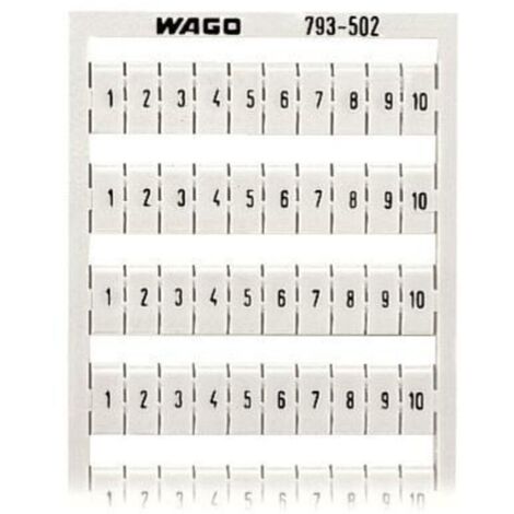 WAGO WMB Bezeichnungskarte 793-502 Aufdruck W 1-10