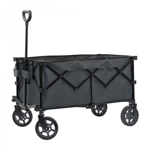 Wagon 89 cm 171 L Capacity Foldable Compact Grey Garden Pride
