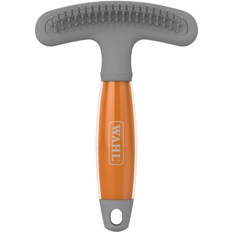 Wahl Rastrello a Doppia Fila e Lama per spargimento, Spazzola per Animali Domestici per Cani e Gatti, Spazzola 2 in 1, Strumenti Professionali per la toelettatura, rimuove peli e peli Sciolti, Manico