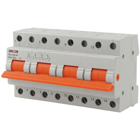 Wahlschalter-Umschalter 1-0-2 100A Reiheneinbau 4-polig