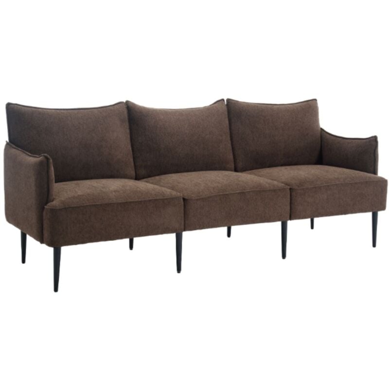 Wahson Office Chairs - Wahson Canapé 3 Places en Chenille Canapé d'angle, Pieds Métal, Meuble rembourré Design, Canapé Relax Moderne pour Salon, Café