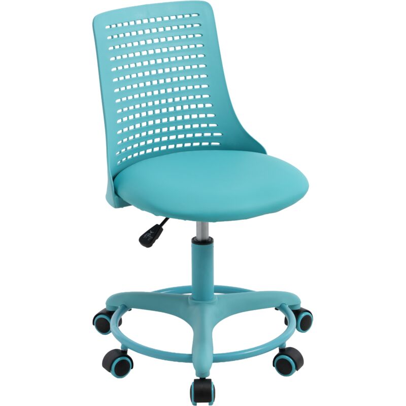 Wahson Chaise de Bureau Pivotante pour Enfants, Chaise Bureau Enfant en Cuir PU, Chaises d'Etude Enfants avec Dossier Respirant, Bleu