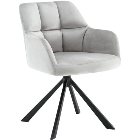 Wahson Office Chair in Velvet Upholstered Task Chair Height-fixed Modern Swivel Desk Chair without Wheels for Home Office, White