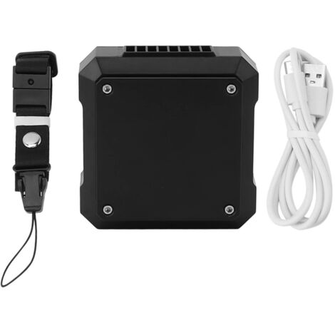 Waist Clip Fan USB Charge 4000mAh Battery 3 Speed Modes White Light ABS Shell Belt Fan for Camping Adventure Travel
