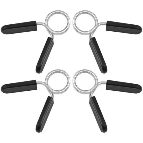 Wakauto - 4 clips para mancuernas (apto para barras lisas estándar de 28 mm)