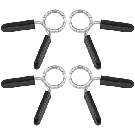 Wakauto 4 Stück Langhantel-Clips, Federclips, Hantel-Clips, passend für 28 mm Standard-Gewichtsstangen mit glatter Oberfläche