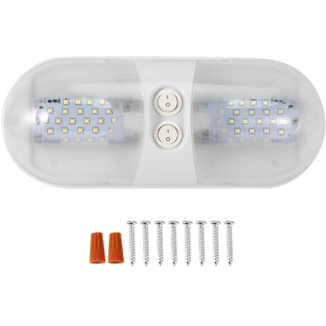 Wakects Auto-Innenraumleuchte, ovale Deckenleuchte 12V 800lm, ABS-Material, energiesparend, einfach zu installieren, vielseitig einsetzbar, weiches Licht, Ersatz für die Himmelsmutter.