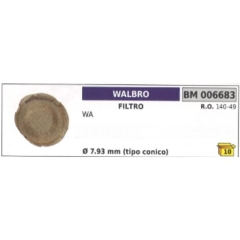 WALBRO crépine de tronçonneuse WA Ø 7,93 mm (type conique) 140-49