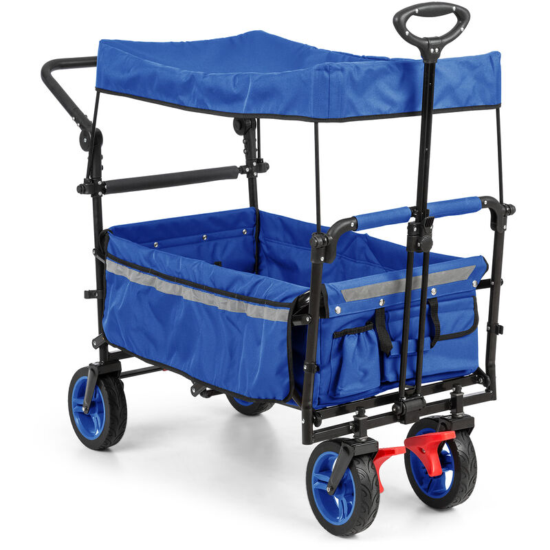 

Easy Rider Carrito con techo hasta 70 kg Barra telescópica Azul