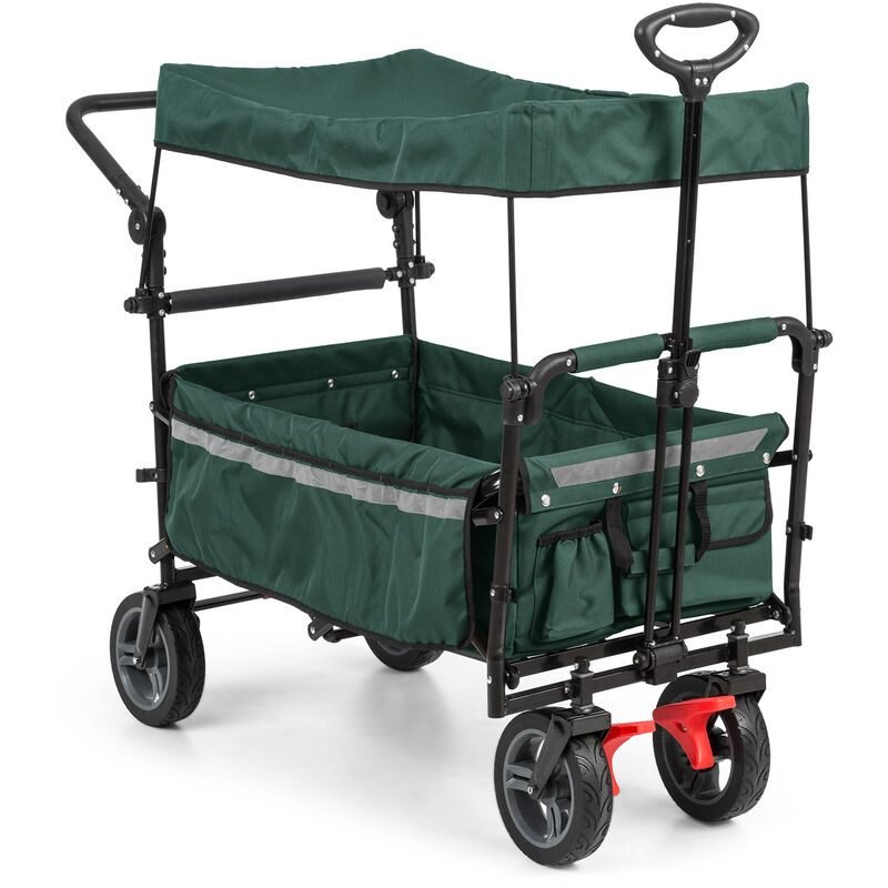 

Easy Rider Carrito de mano con cubierta hasta 70 kg Barra telescópica verde