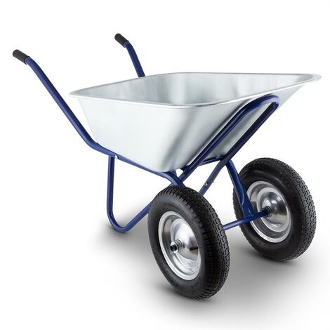 Waldbeck Heavyload Brouette 120l 320 kg 2 roues acier - bleu