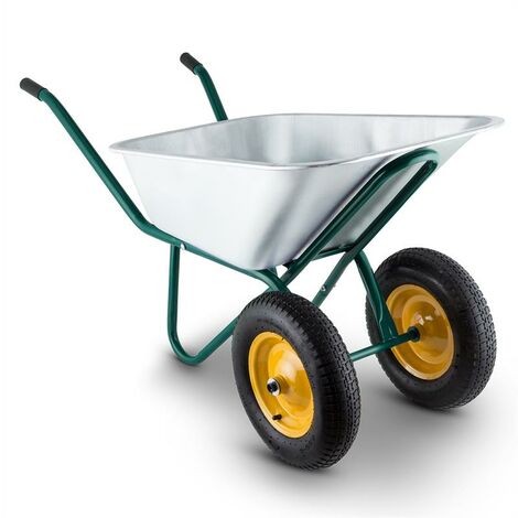 Waldbeck Heavyload Brouette 120l 320 kg 2 roues acier - vert