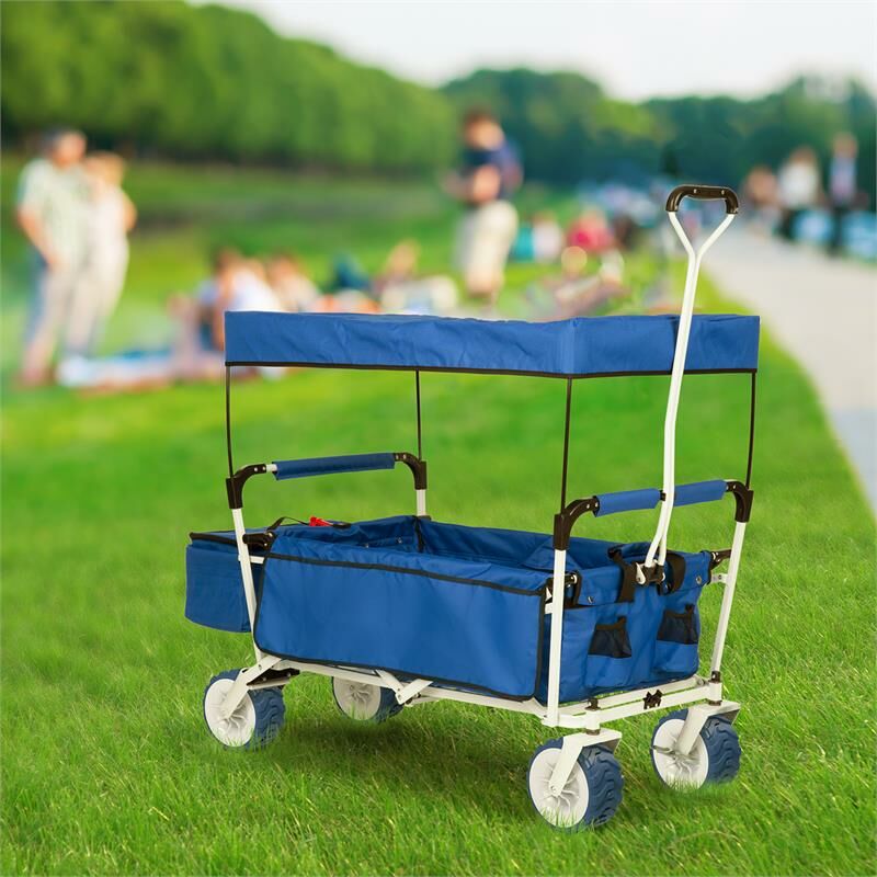 

The Blue Supreme Carretilla de mano plegable 68 kg Toldo