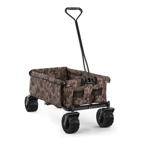 Waldbeck The Camou Carretilla de mano plegable 70kg 90l Ruedas Ø10cm camuflaje