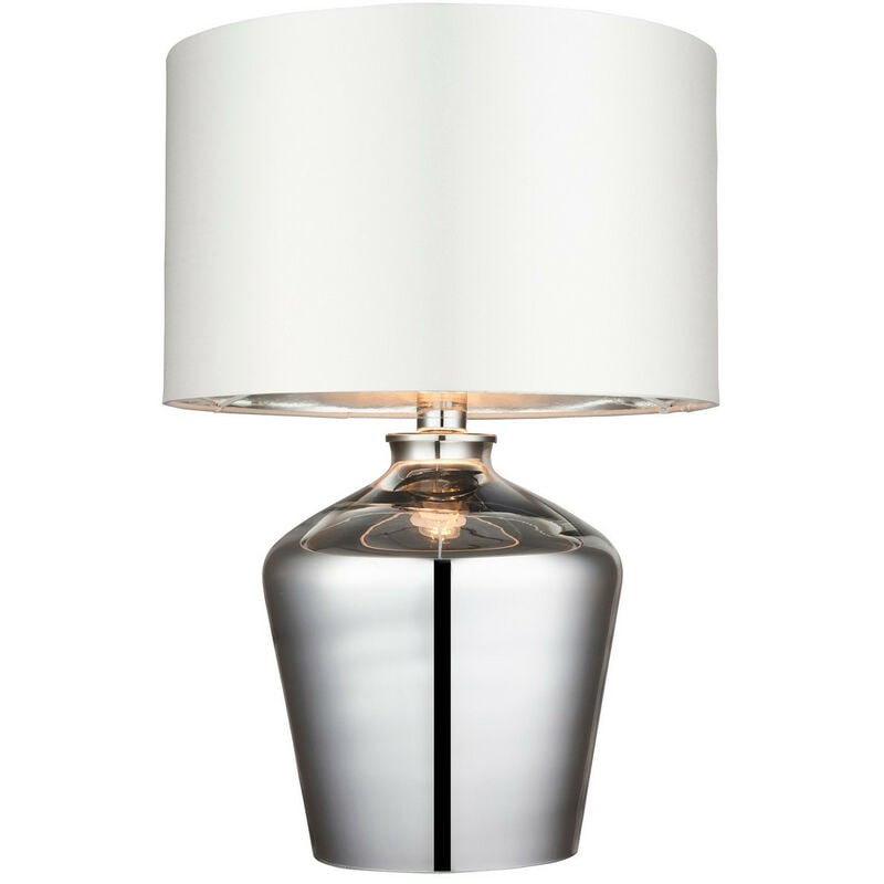 Waldorf - Table Lamp Chrome Glass, E27 - Endon