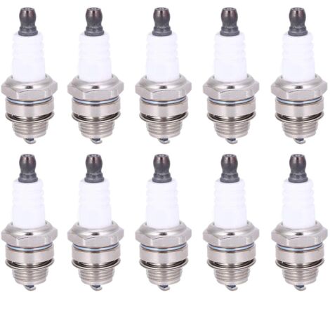 Walfront 10PCs Zündkerzen, Motor Zündkerze für Sägen, Kettensägen, Rasenmäher, Heckenscheren