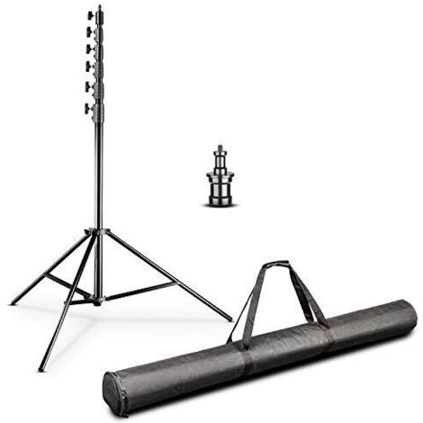 Walimex pro AIR Jumbo 730 stand de lampada 730cm - stand de luce alluminio 7,3 m altezza massima 22,5 kg capacitàde carico, stand de luce stabile e confortevole per studiode fotografia, con borsa