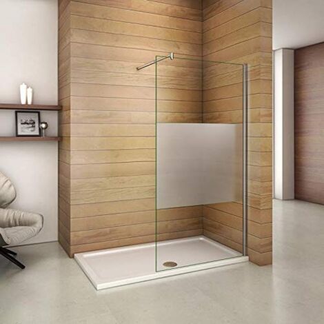 Walk-in 90x200cm Con Barra Stabilizzatrice F-123 Regolabile 70-120cm, piatto doccia 100x70cm