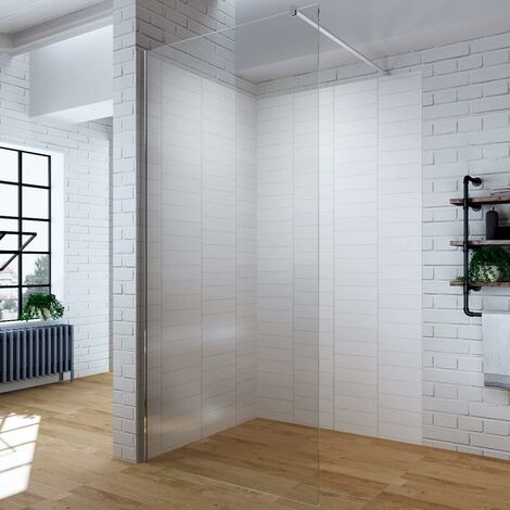 Walk In Dusche 10mm Duschwand Glas Walkin Duschabtrennung Duschtrennwand Glastrennwand Glaswand mit NANO-Beschichtung 100x200cm