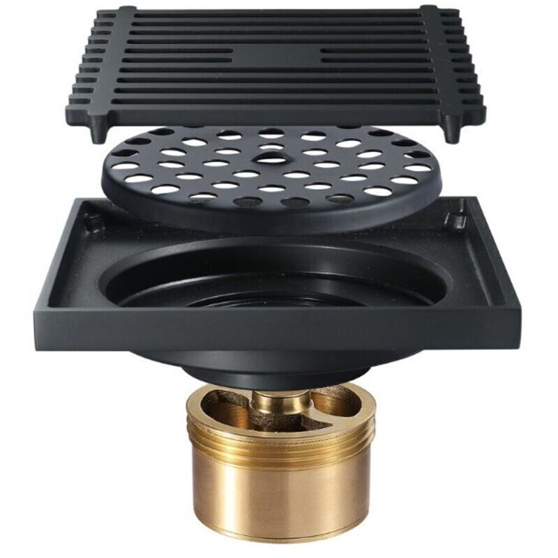 Image of Walk-in shower drain, black floor drain,&hellip;
