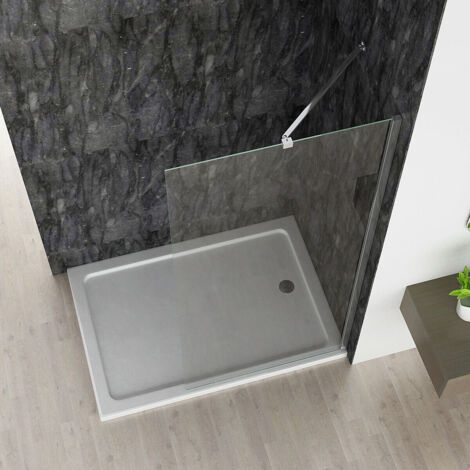 Walk In Shower Screen Panel Wetroom 6mm Easy Clean Glass Frameless