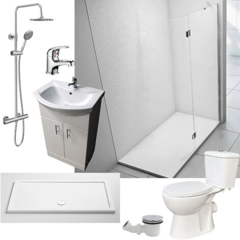Walk In Shower Suite Merlyn Bath Replacement Complete Inc Valve Toilet Vanity