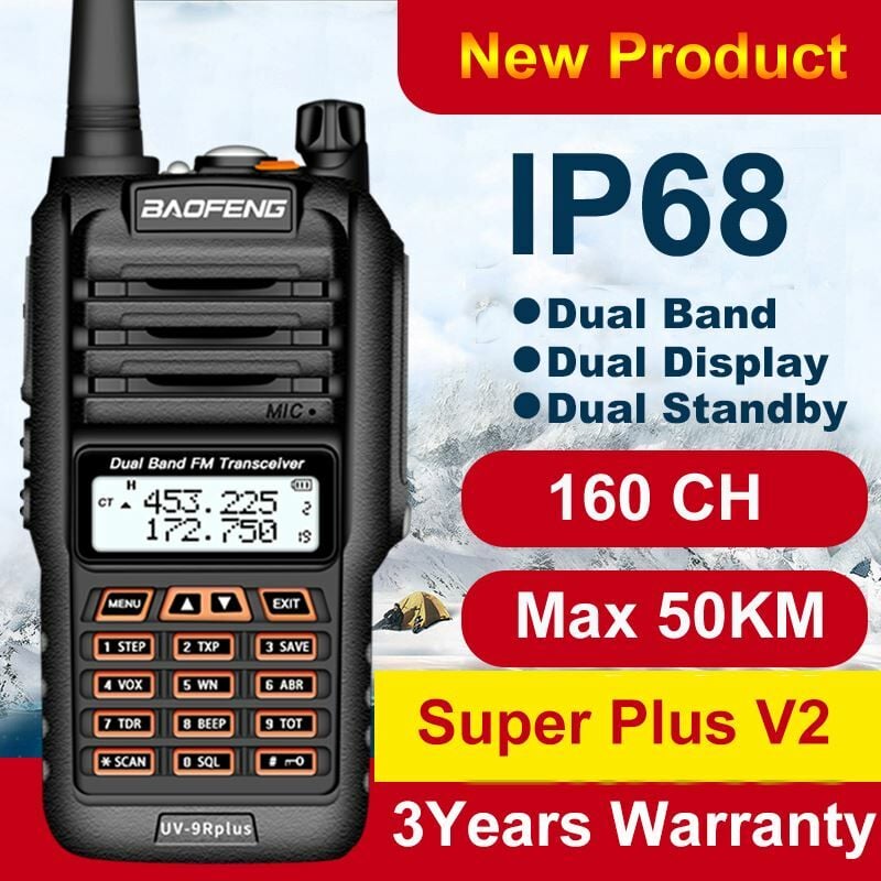 

Walkie Talkie DUAL BANDA T-57 Impermeable IP67 - Baofeng