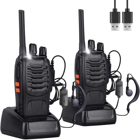 walkie-talkies recargables de largo alcance de 16 canales, radios PMR profesionales con alcance de 1 a 3 km, ideales para supervivencia en el campo, acampada y senderismo.