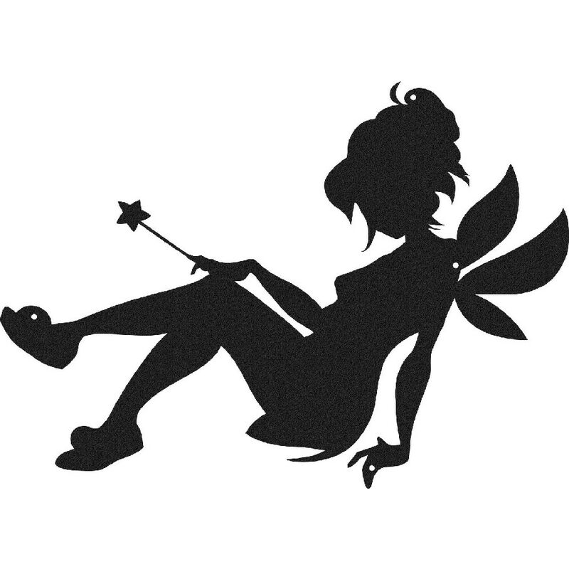 

Wall Art Fairy Wall Decor - Salon, Dormitorio - Metal negro 1,6mm 50 x 0,16 x 35