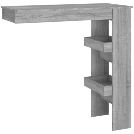 Wall Bar Table Grey Sonoma 102x45x103.5 cm Engineered Wood vidaXL