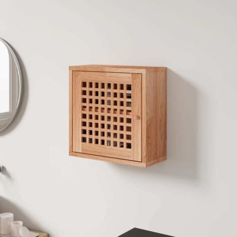 Wall Cabinet 42x18x42 cm Solid Wood Walnut vidaXL