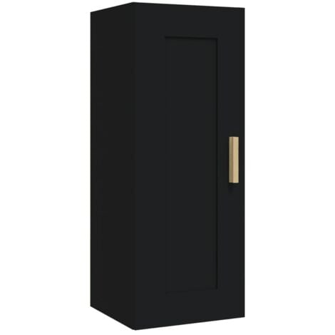 Wall Cabinet Black 35x34x90 cm Engineered Wood vidaXL