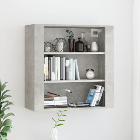 Wall Cabinet Concrete Grey 80x33x80 cm Engineered Wood vidaXL