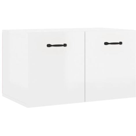 Wall Cabinet High Gloss White 60x 36.5x35 cm Engineered Wood vidaXL