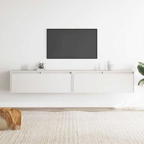 Wall Cabinets 2 pcs White 100x30x35 cm Solid Wood Pine vidaXL