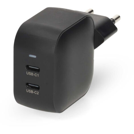 Wall charger 35 w gan pd30 quick charge feature 175 233 292 30 a number of outputs 2 2x usb c automatic voltage selection black