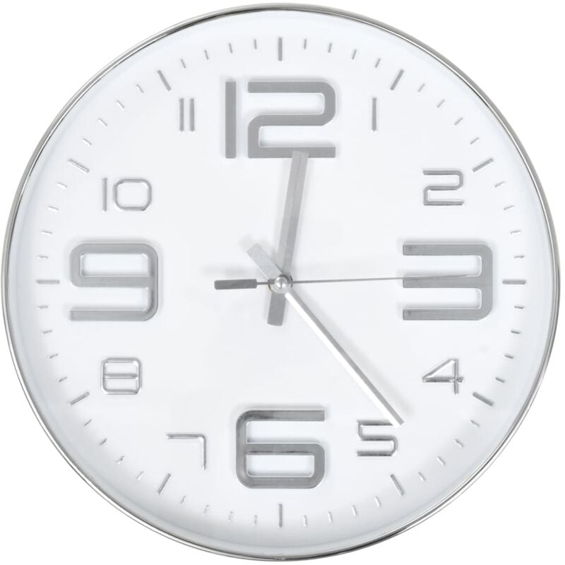 Wall Clock 30 cm Silver vidaXL