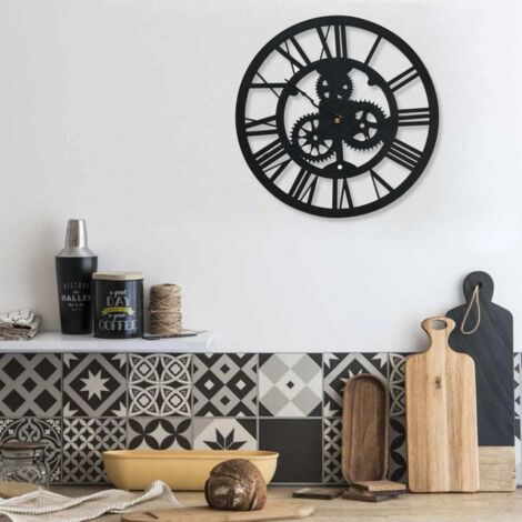 Wall Clock Black 30 cm Acrylic vidaXL